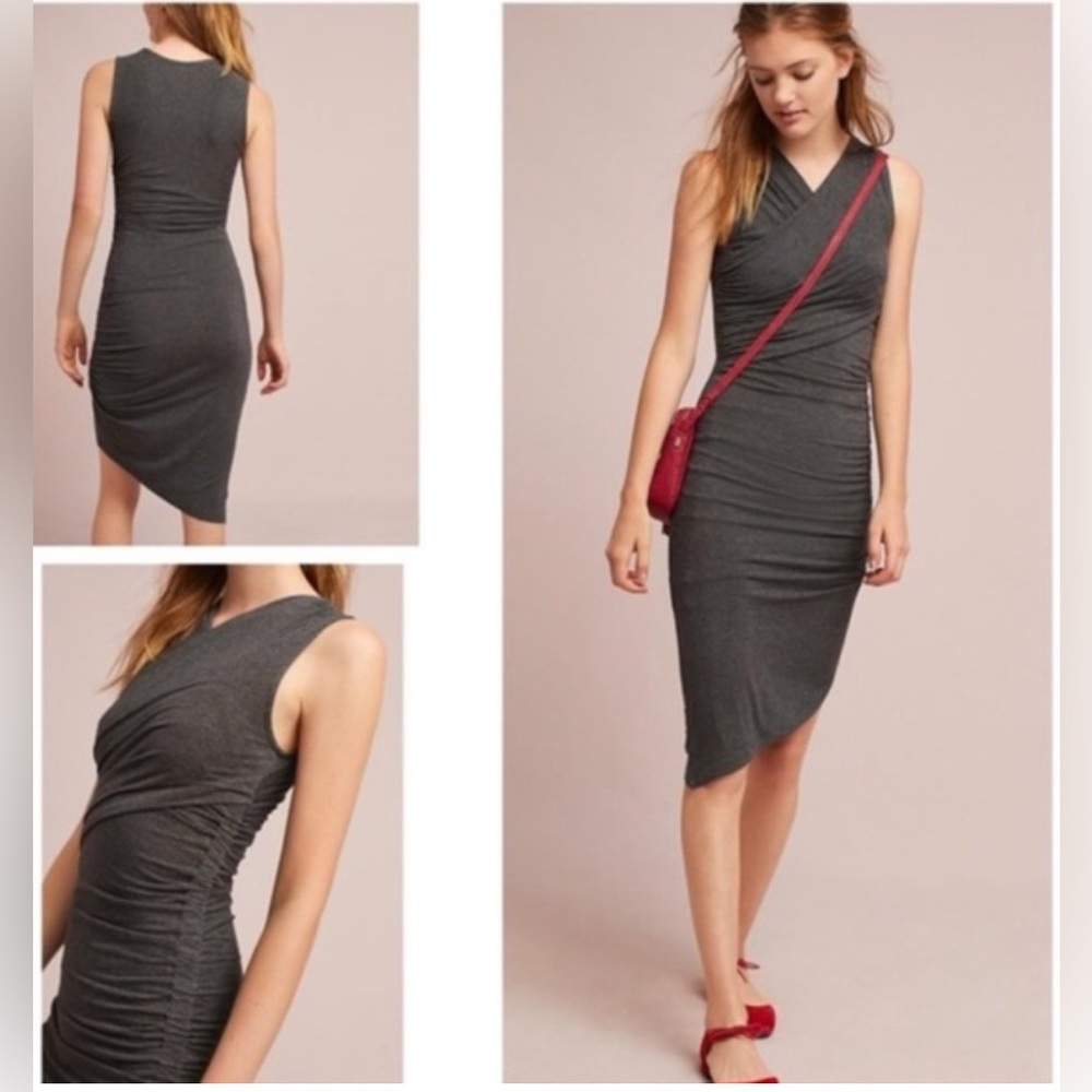 Anthropologie Moulinette Soeurs Arden Knit Dress Gray Size Small